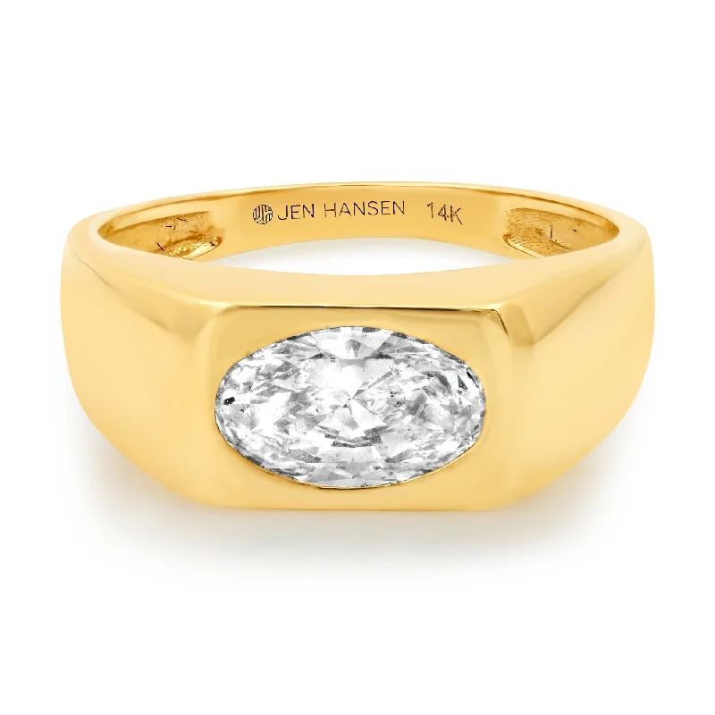 Wedding Ring Engraving-DIAMOND POOL OVAL CUT SOLITAIRE RING, 14kt GOLD