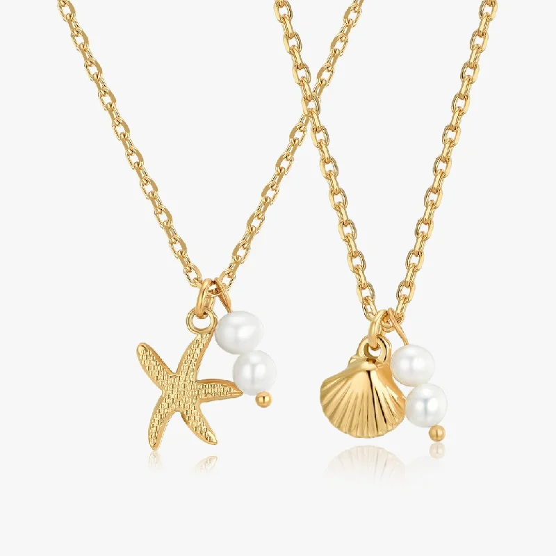 Diamond Pendant Necklaces-By The Seashore Gold Necklaces