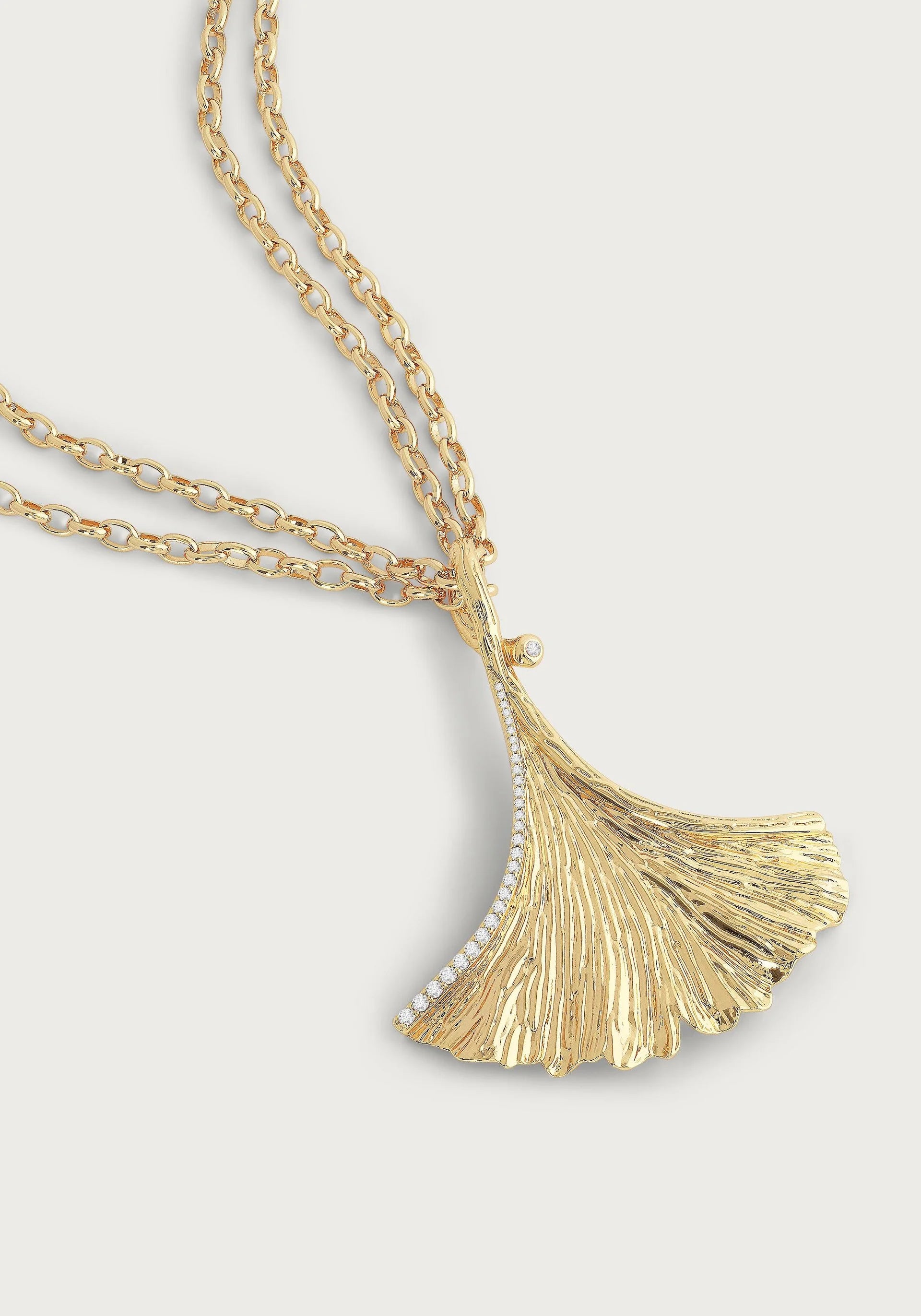 Customized Necklace Chains-Ginkgo Pendant Necklace