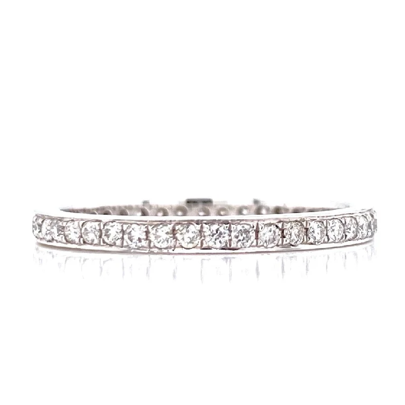 Diamond Stack Rings-14K White Gold 0.38ct Diamond Eternity Band