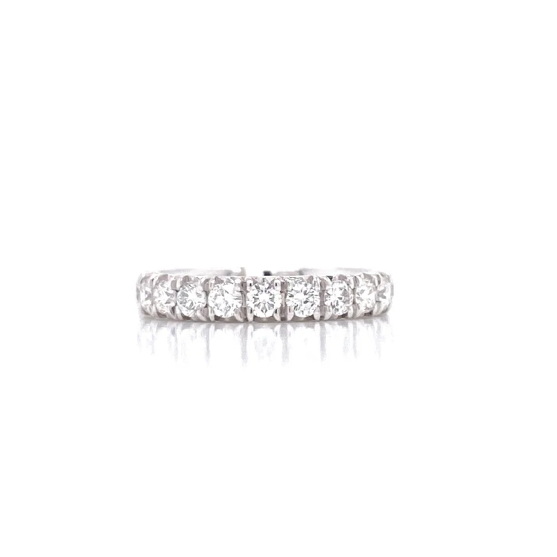 Unique Wedding Bands-14K White Gold Diamond Eternity Band