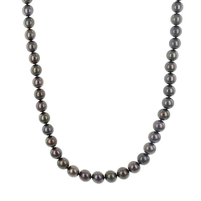 Women's Necklaces-Black South Sea Pearl Strand Necklace