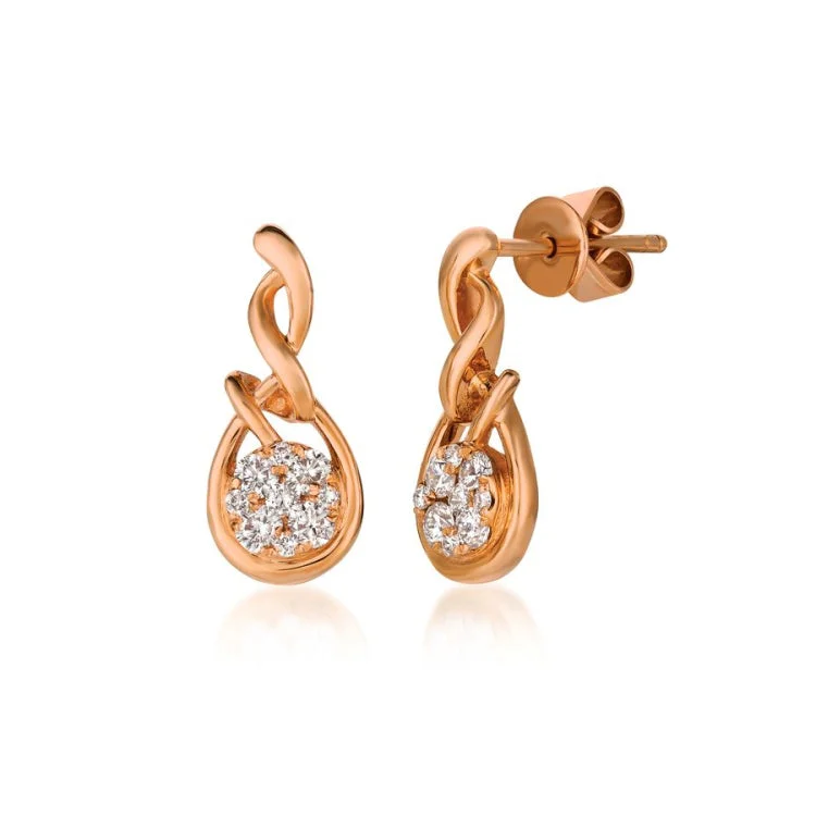 Custom Earrings-Le Vian 14K Strawberry Gold Earrings