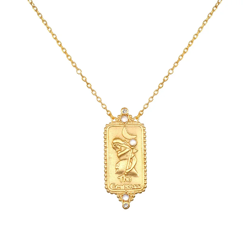 Blue Gem Necklaces-The Empress Tarot Necklace