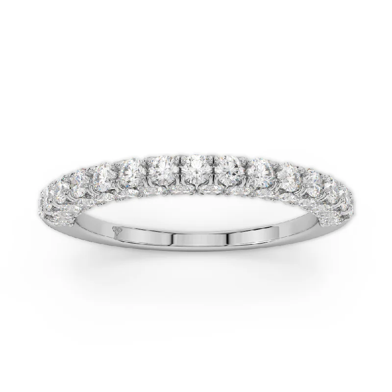 Classic Rings-18K White Gold 1.42Ct Round Diamond Seamless Collection