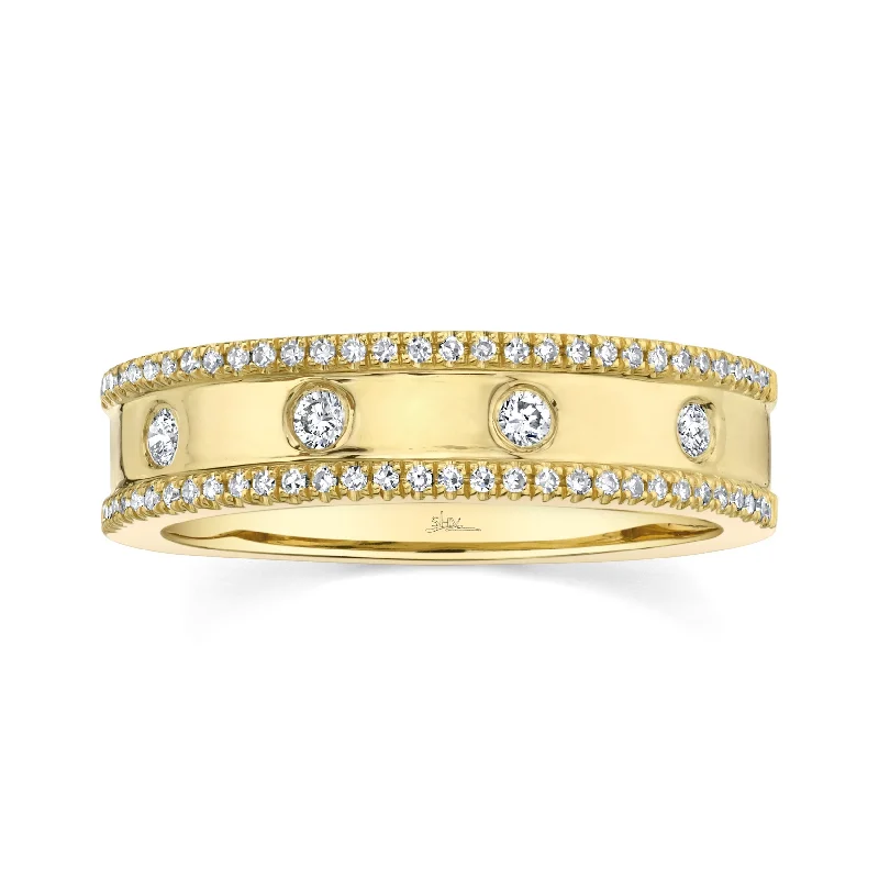 Dainty Engagement Rings-14K Yellow Gold Polished Diamond Ring