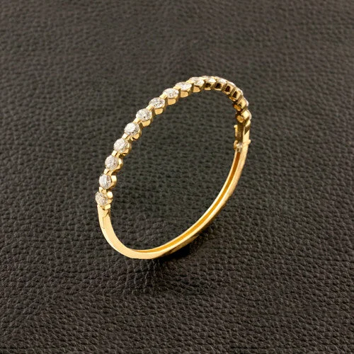 Solid Silver Bangles-Yellow Gold & Diamond Bangle Bracelet