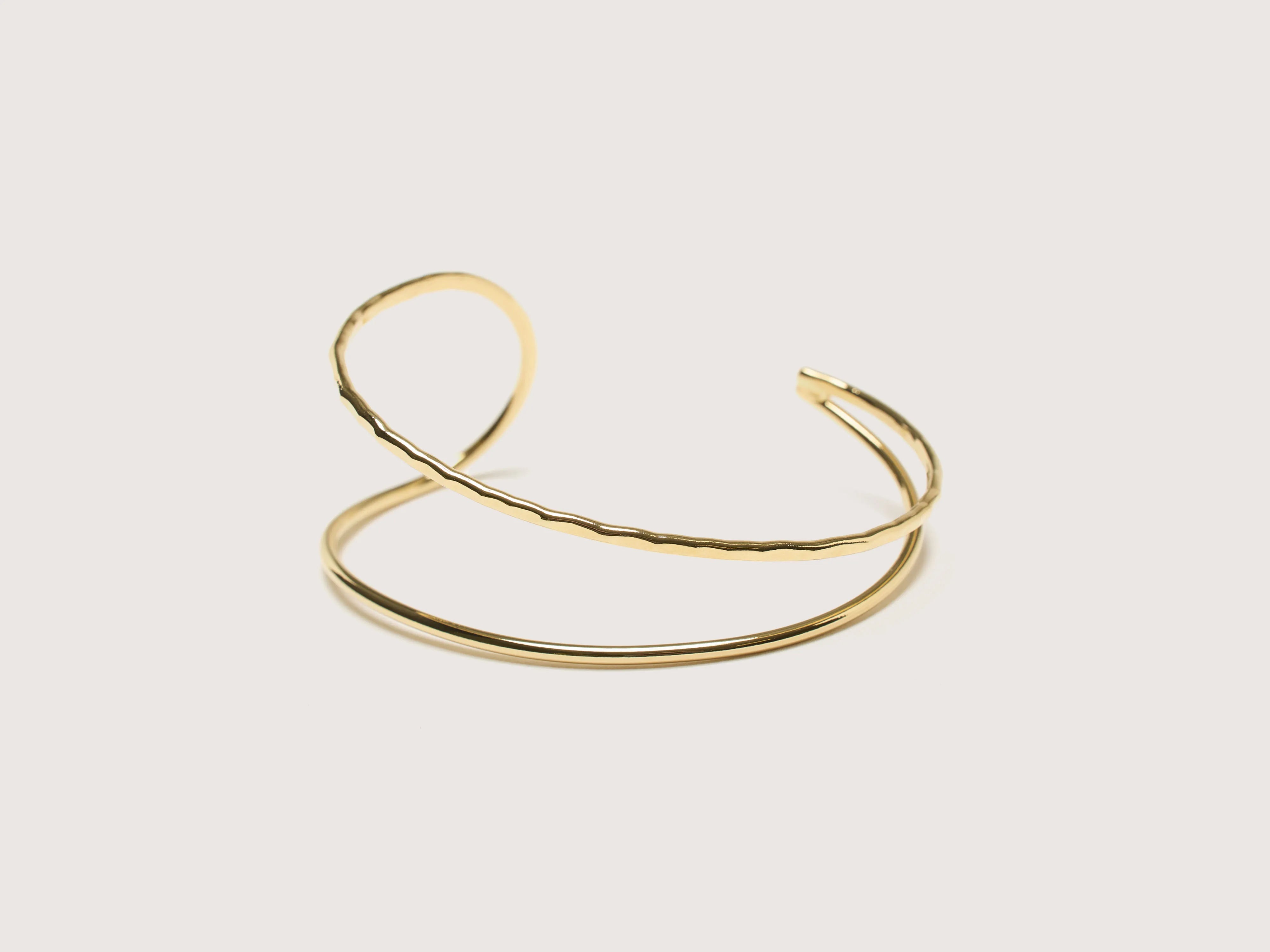 Simple Diamond Bangles-Eve Asymmetrical Bangle Bracelet (242 / W / GOLD)