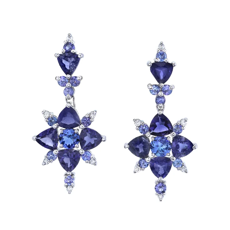 High-quality Earrings-Tanzanite and Lolite Nova Earrings