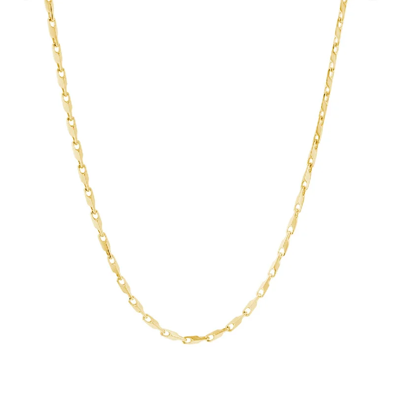 Designer Gold Chain Necklaces-20-Inch 14K Yellow Gold Link Necklace