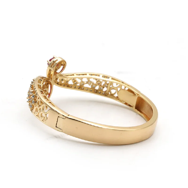 Gold Bangles Bracelets-Women's Fancy Xuping Kara Bracelet