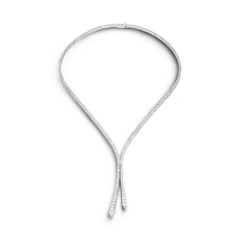 Silver Necklaces-Collana Diamond Tennis Necklace