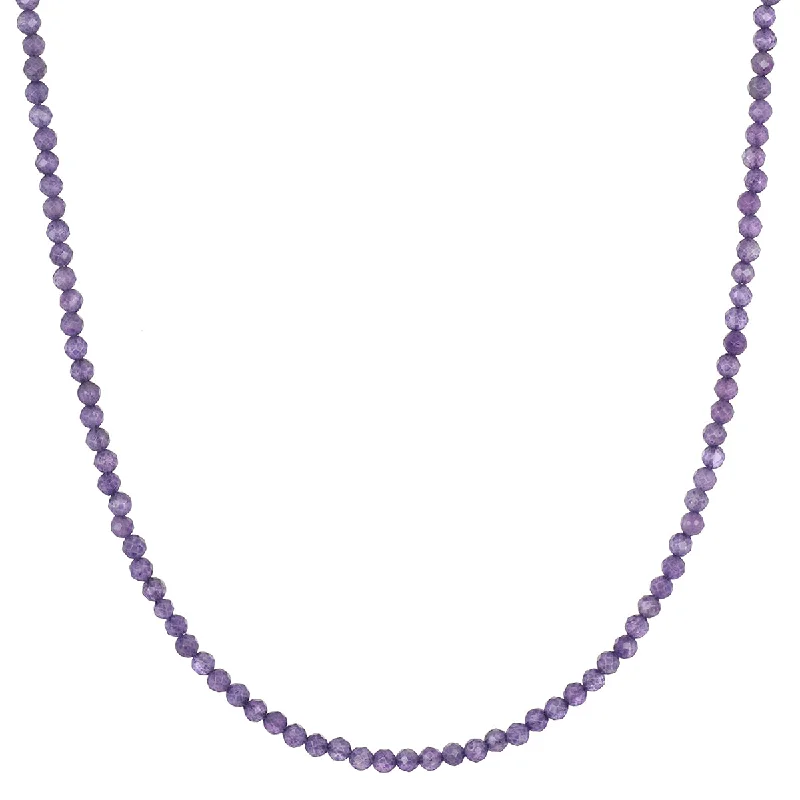 Chunky Gold Necklaces-Embrace Bliss Amethyst Crown Chakra Choker