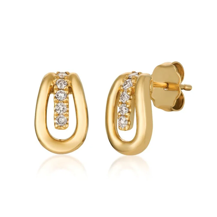 Heart-shaped Earrings-Le Vian 14K Honey Gold Earrings