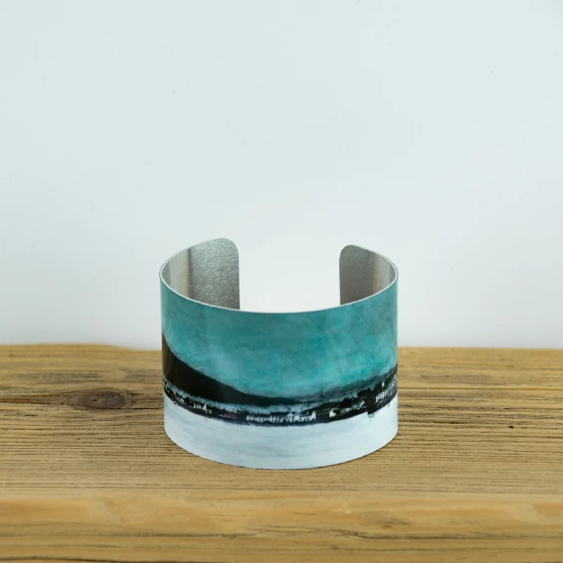 Crystal-studded Bangles-Ullapool Aluminum Cuff Bangle