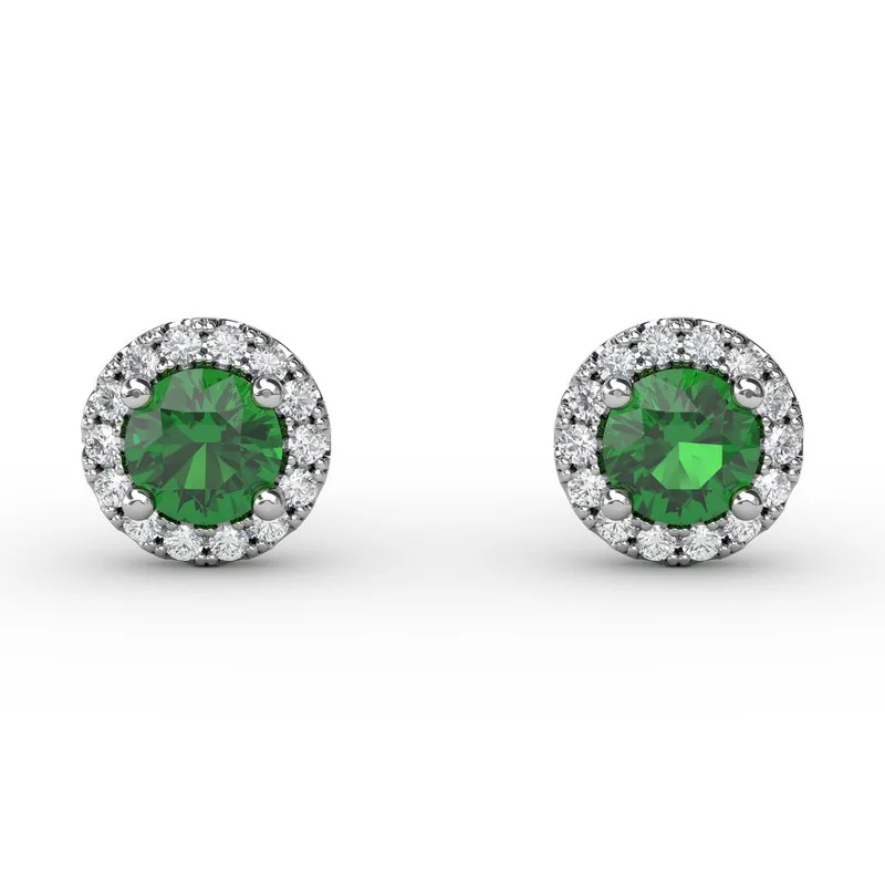 Geometric Earrings-Dazzling Brilliant Cut Stud Earrings ER7001E