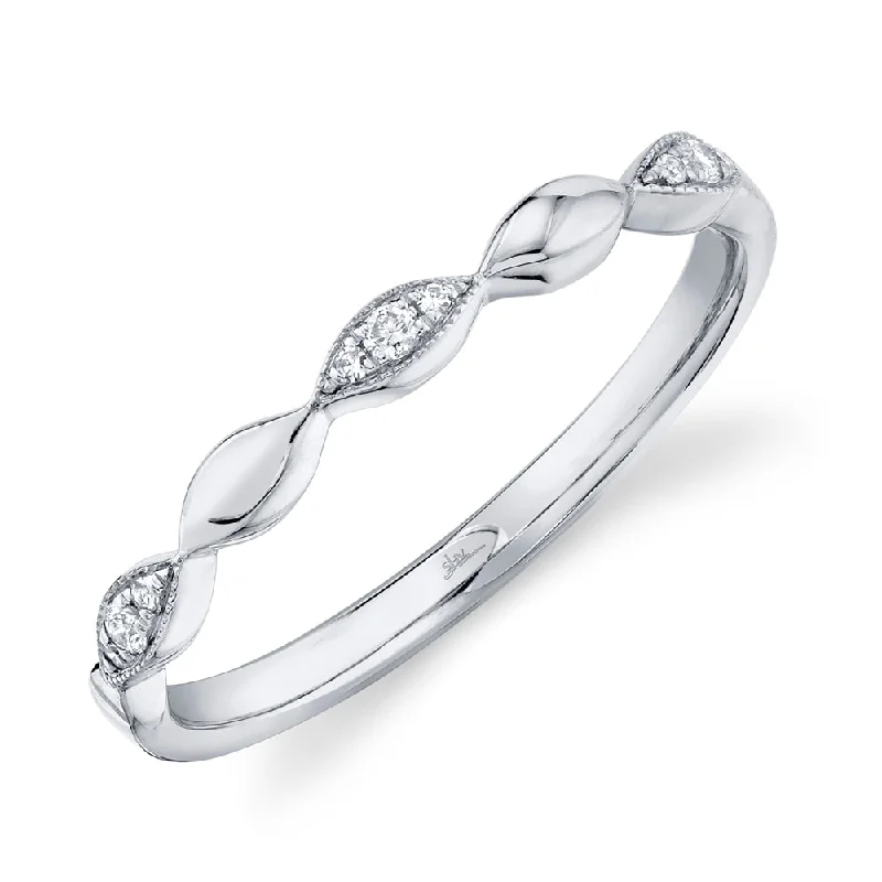 Art Deco Rings-14K White Gold Diamond Lady's Band