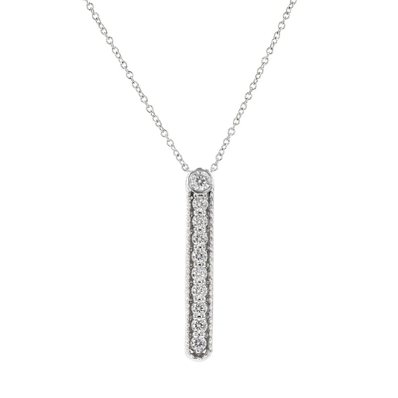 Pearl Chain Necklaces-Cento Florentine Diamond Table Pendant Necklace