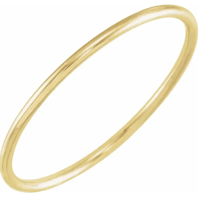 White Gold Rings-14k Yellow Gold 1mm Band