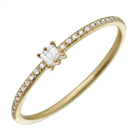 Stackable Rings-14K Yellow Gold Diamond Ring