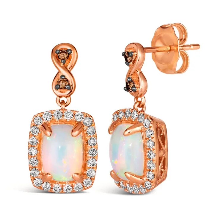 Gold Leaf Earrings-Le Vian 14K Strawberry Gold Earrings