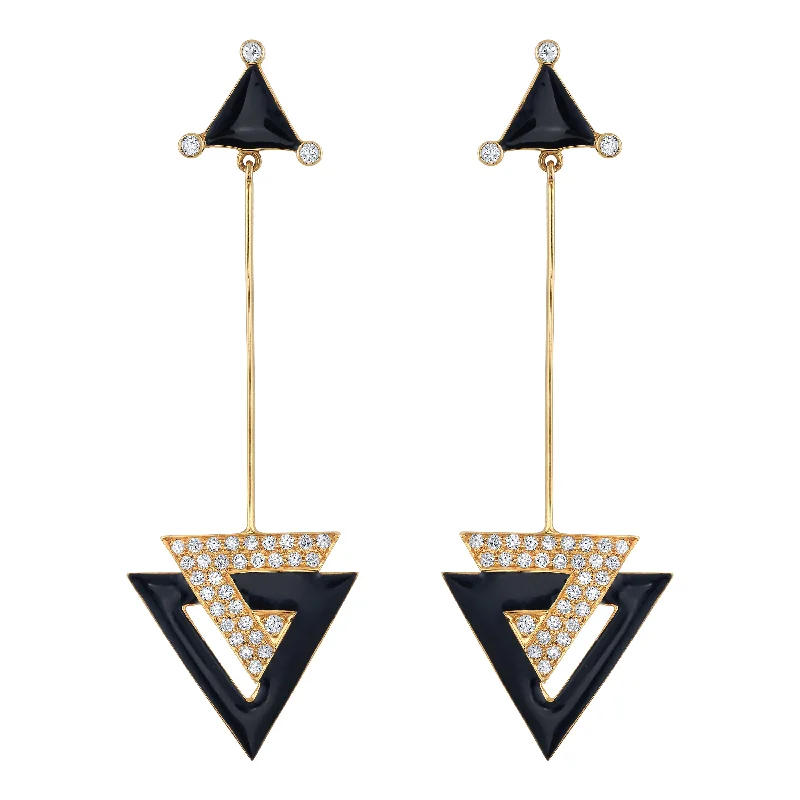 Transparent Earrings-Jazzy Diamond Triangle Earrings