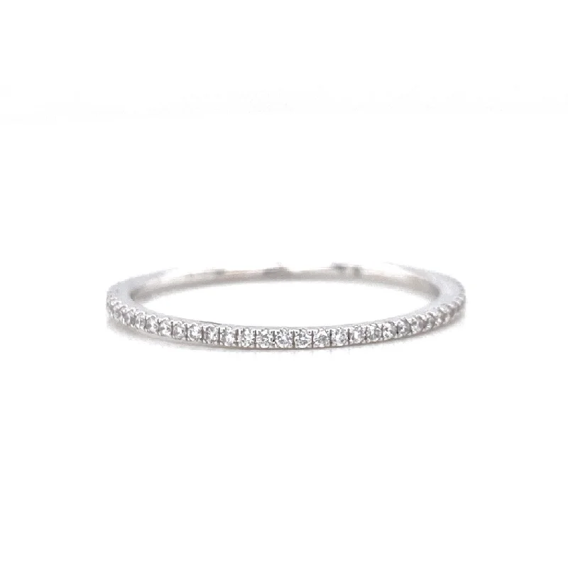 Men’s Promise Rings-14K White Gold 0.18ct Diamond Eternity Band