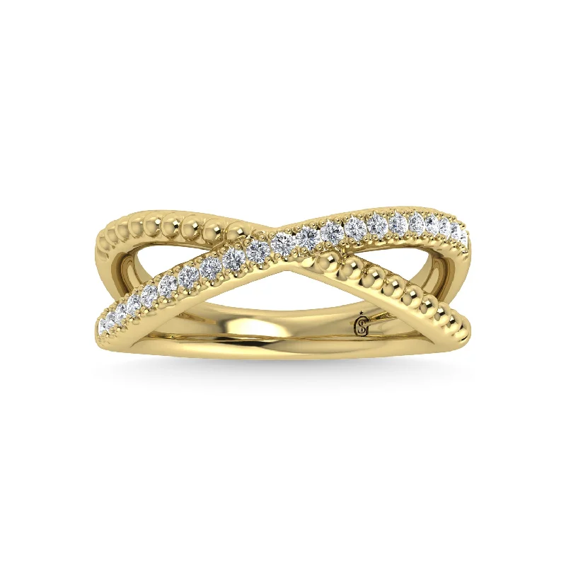 Wedding Ring Customization-14K Yellow Gold Diamond 1/4 Ct.Tw. Fashion Ring