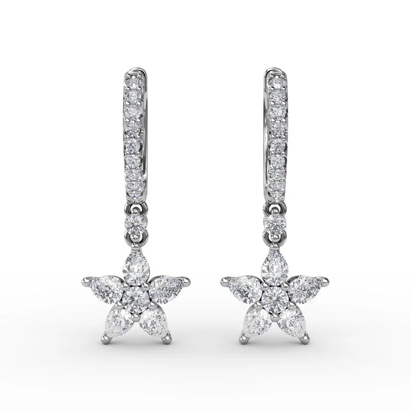 Long Earrings-Catalina Diamond Star Drop Earrings ER4972