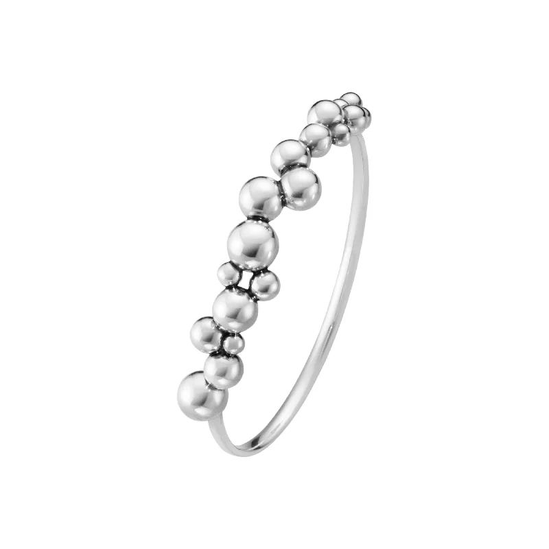 Plain Gold Bangles-Silver Grapes Closed Bangle