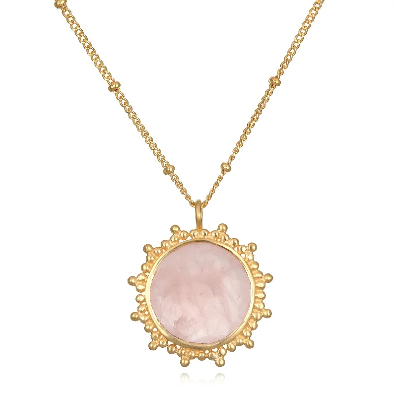 Birthstone Necklaces-Unlimited Compassion Rose Quartz Gemstone Necklace