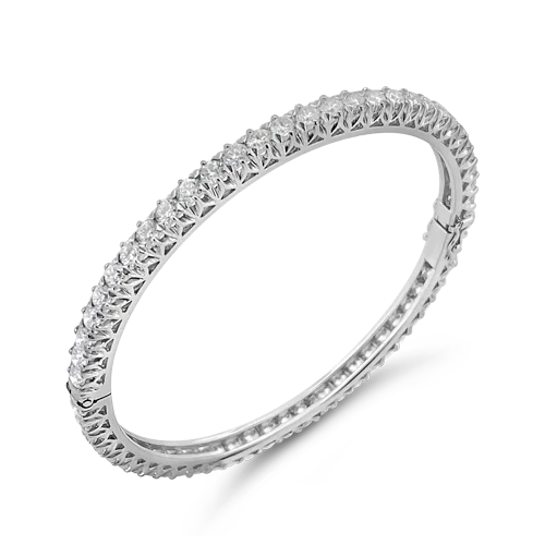 Double Bangles-Estate Diamond Bangle Bracelet