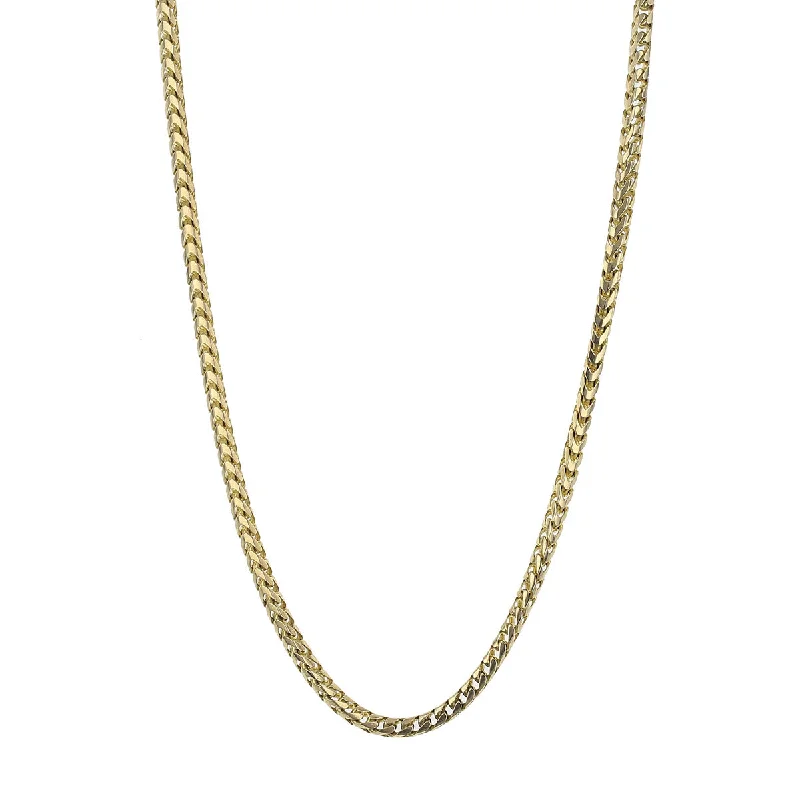 Crystal Necklace Sets-20-Inch 14K Yellow Gold Wide Box Link Necklace