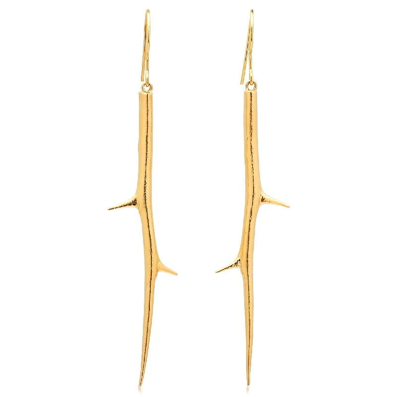 Simple Pearl Earrings-Long Thorn Earrings