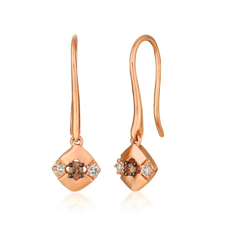 Colorful Stud Earrings-Le Vian 14K Strawberry Gold Earrings