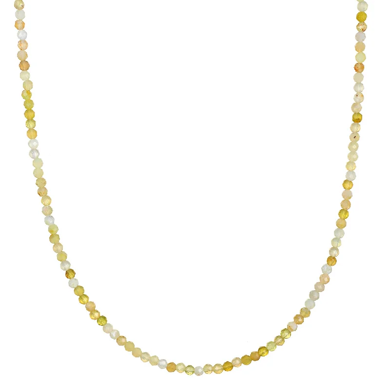 Zodiac Necklaces-Secure in Self Yellow Opal Solar Plexus Chakra Choker