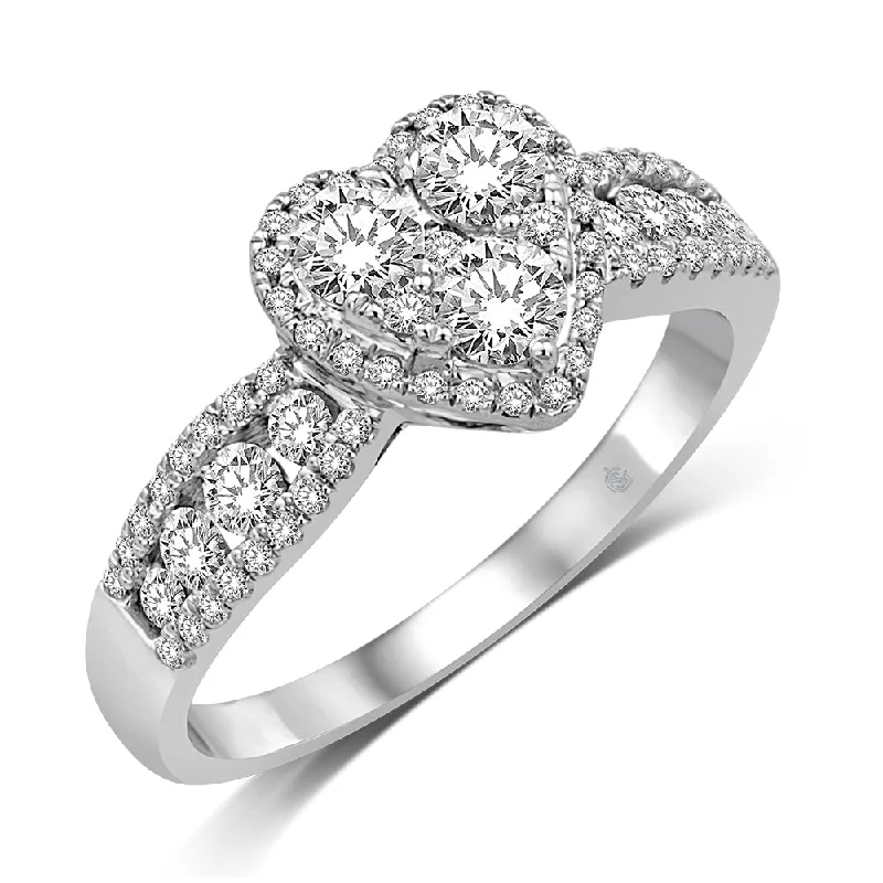 Unique Wedding Sets-14K White Gold 1 Ct.Tw. Diamond Fashion Band