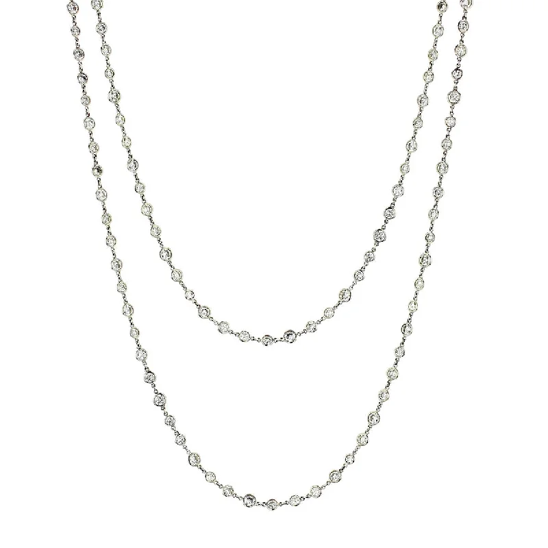 Designer Gold Necklaces-38-Inch Diamonds By The Yard Chain Necklace