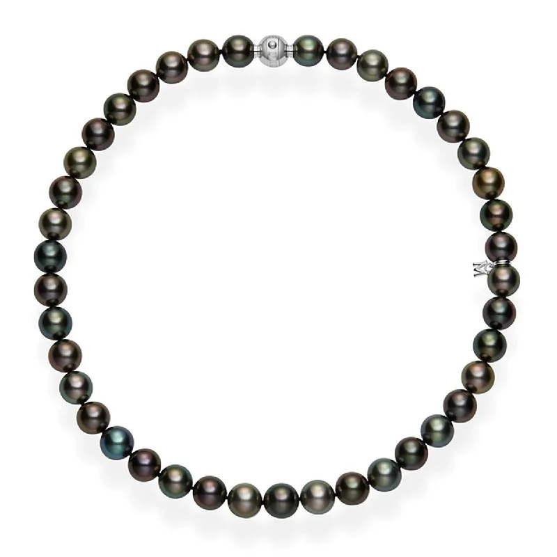 Gold Pendant Necklaces-Black South Sea Cultured Pearl Strand Necklace