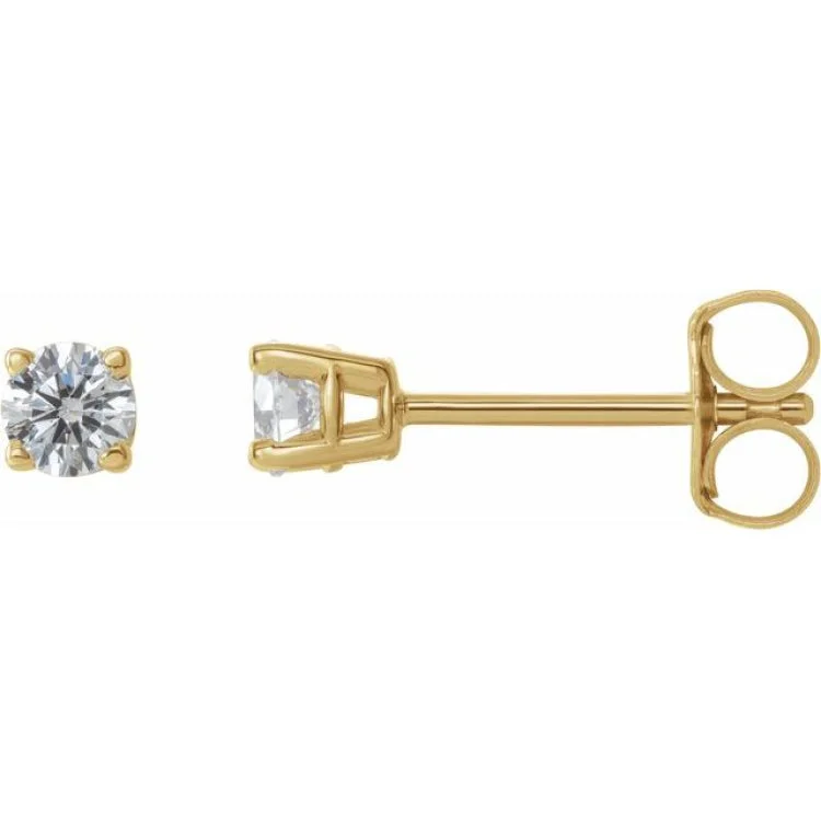 Lightweight Earrings-14K Yellow 1/4 CTW Natural Diamond Stud Earrings