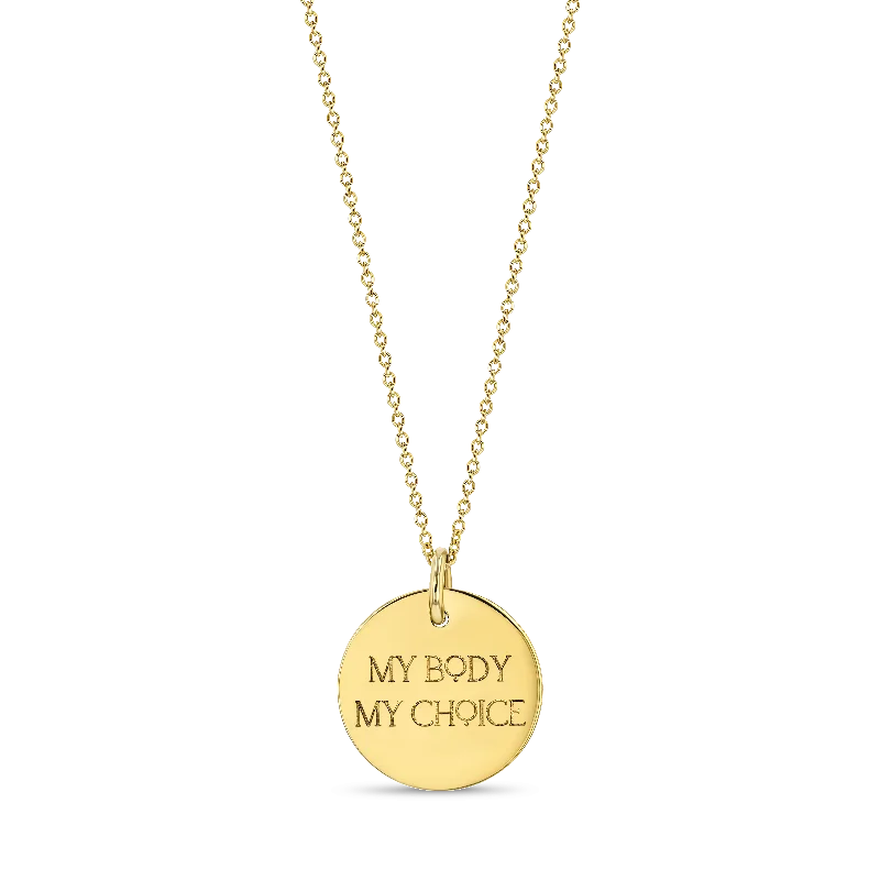 Luxury Chain Necklaces-My Body My Choice Charm Necklace