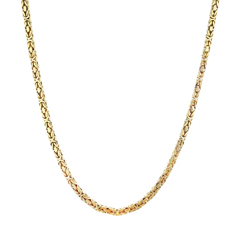 Adjustable Necklaces-25-Inch 18K Yellow Gold Box Chain Necklace