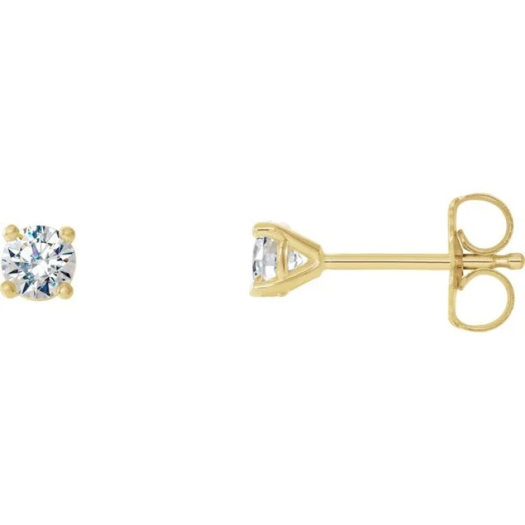 Cute Earrings-14K Yellow 1/8 CTW Natural Diamond Cocktail-Style Earrings