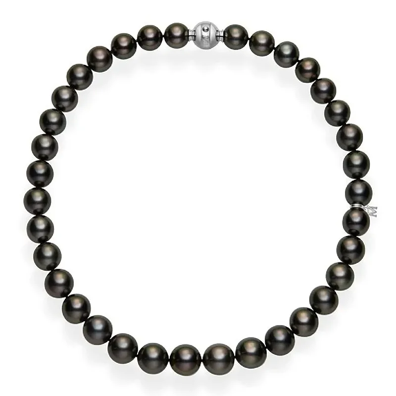 Long Chain Necklaces-Black South Sea Cultured Pearl Necklace