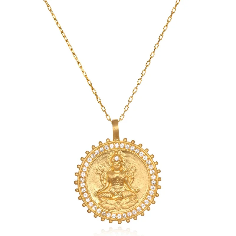 Long Chain Necklaces-Lakshmi Hindu Goddess, Abundance Necklace