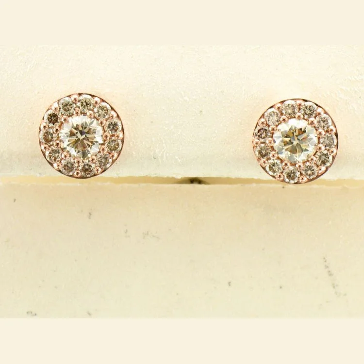 Gem Earrings-Le Vian 14K Strawberry Gold Earrings