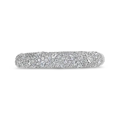 Diamond-studded Wedding Bangles-White Sapphire Bangle Bracelet