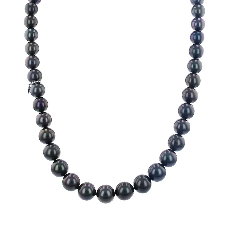 Natural Stone Necklaces-Black South Sea Cultured Pearl Necklace