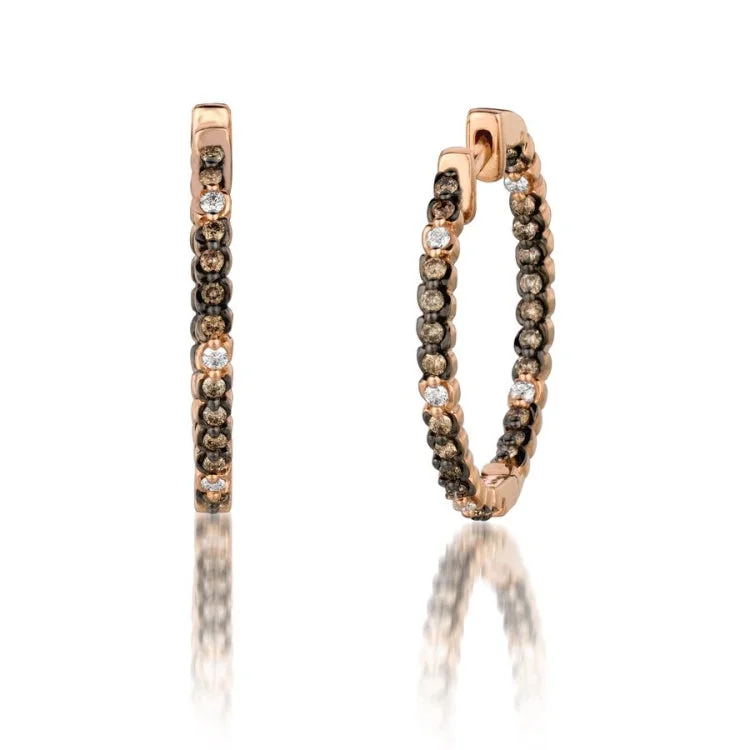 Chunky Drop Earrings-Le Vian 14K Strawberry Gold Earrings