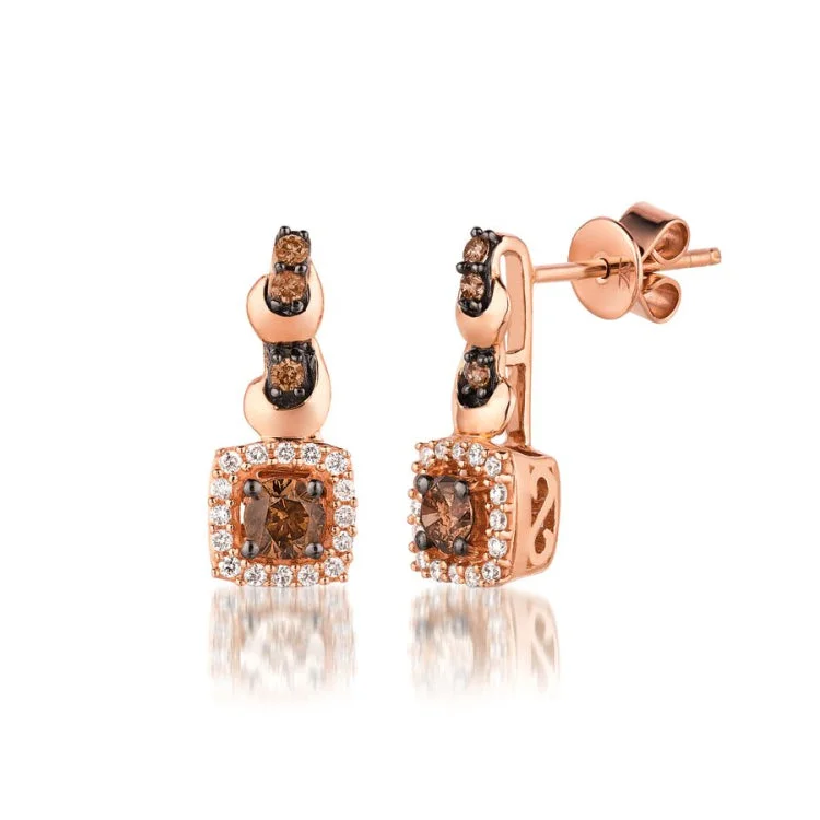 Glitter Earrings-Le Vian 14K Strawberry Gold Earrings